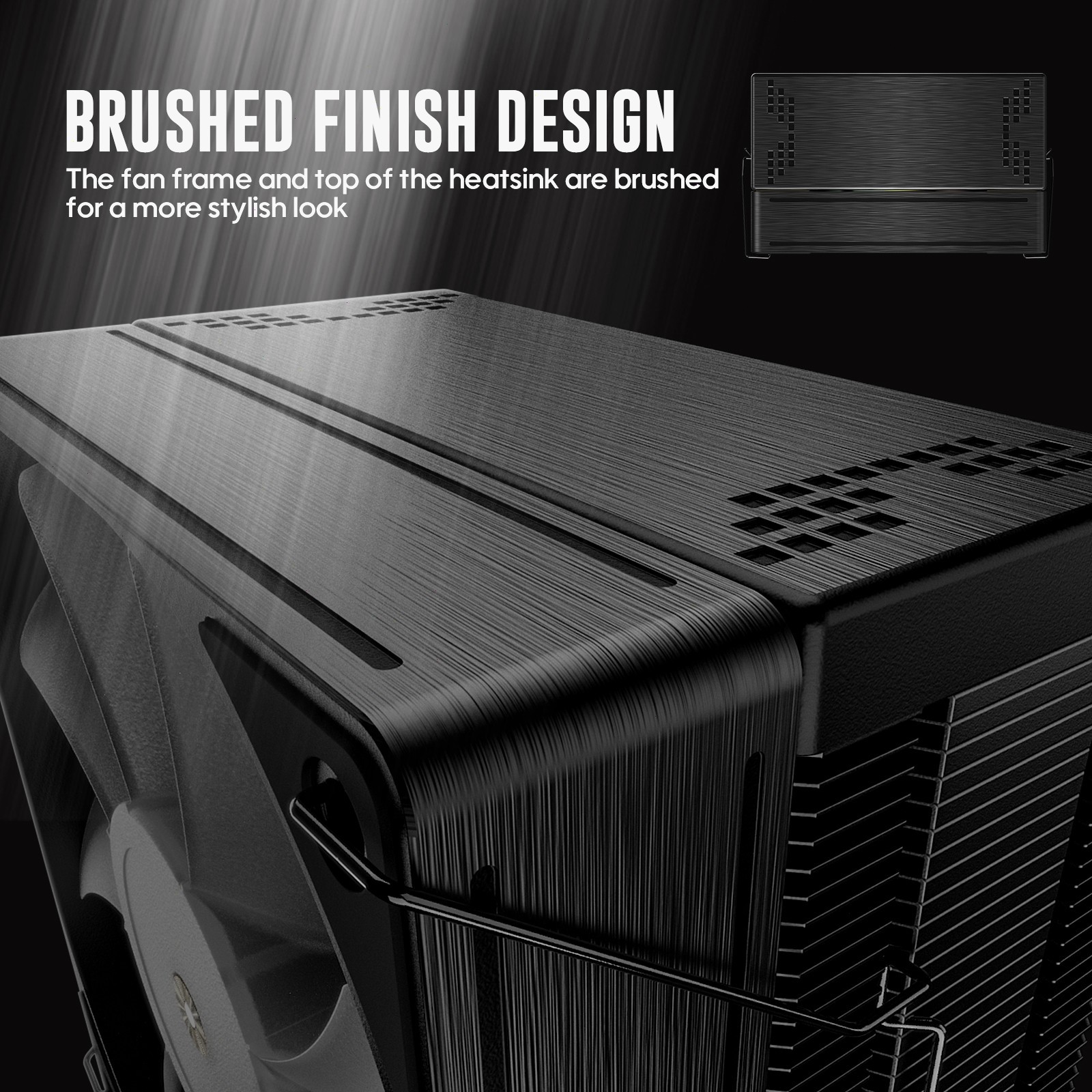 Vetroo V5E CPU Air Cooler with Brushed Finish Design & 5 Heat Pipes