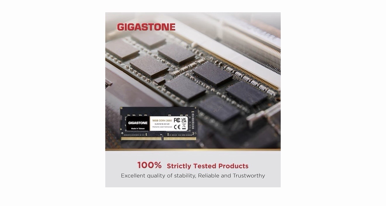 【DDR4 RAM Laptop Only】 GIGASTONE 16GB DDR4 2666MHz (2400MHz or 2133MHz)