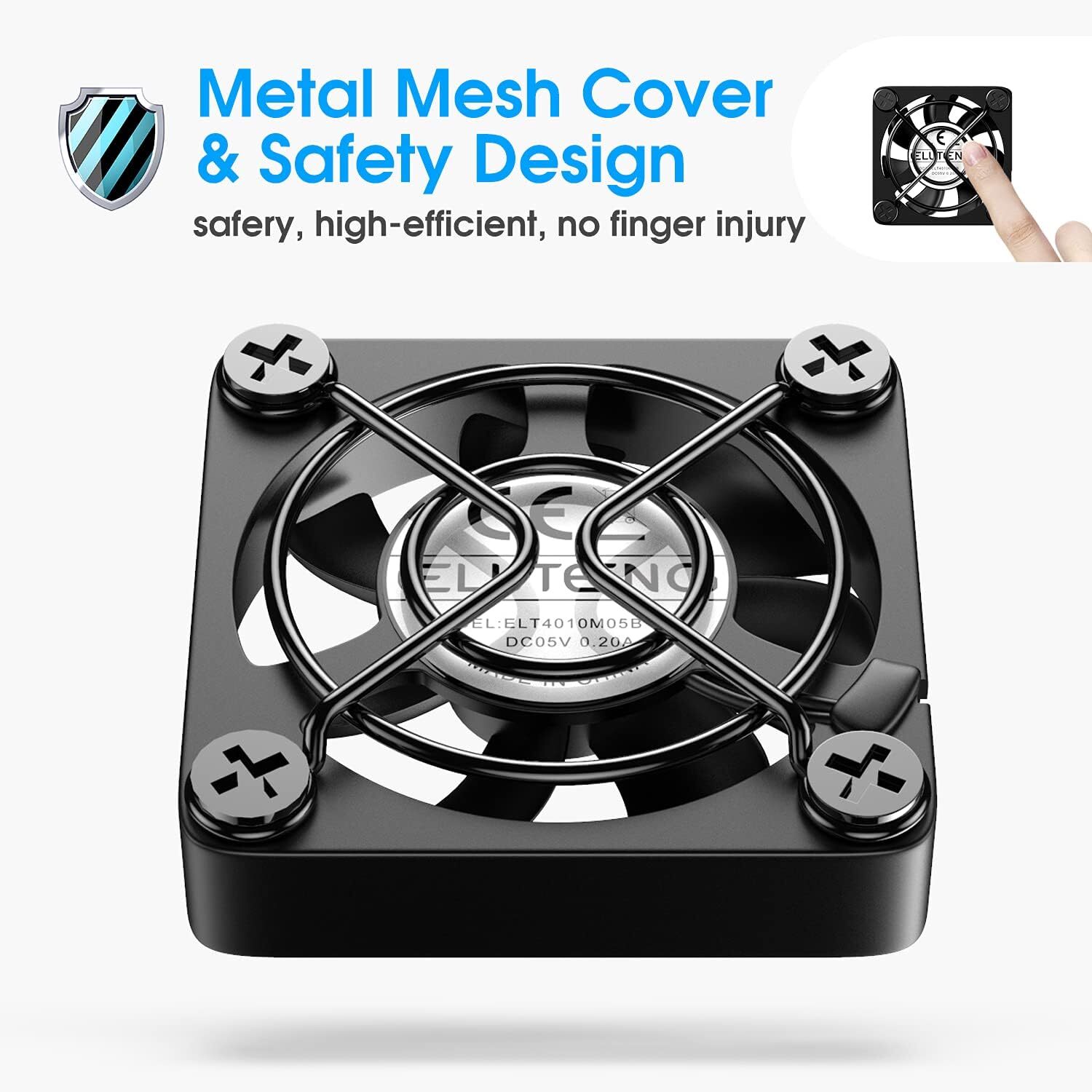 Dual 40mm USB Fan with 3 Speeds Adjustable 5V PC Fan Max 5500RPM 40mm* 40mm*25mm