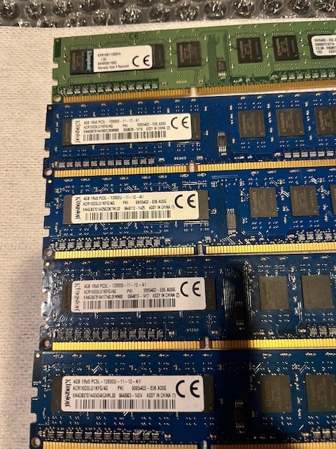Desktop RAM 4GB Assorted PC3-12800 1600mhz DDR3 4G each Lot of 10 40G Total
