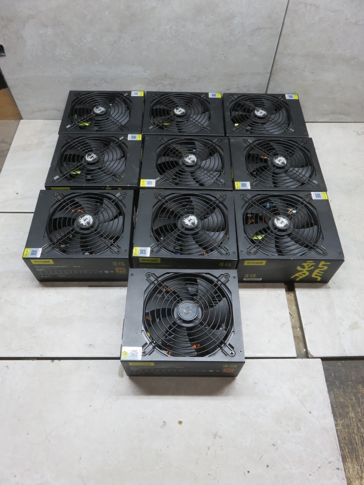 LOT OF 10 1250 Watt GW-EPS1250DA GREAT WALL 80 Plus Gold Power SUPPLY ATX PCI-E