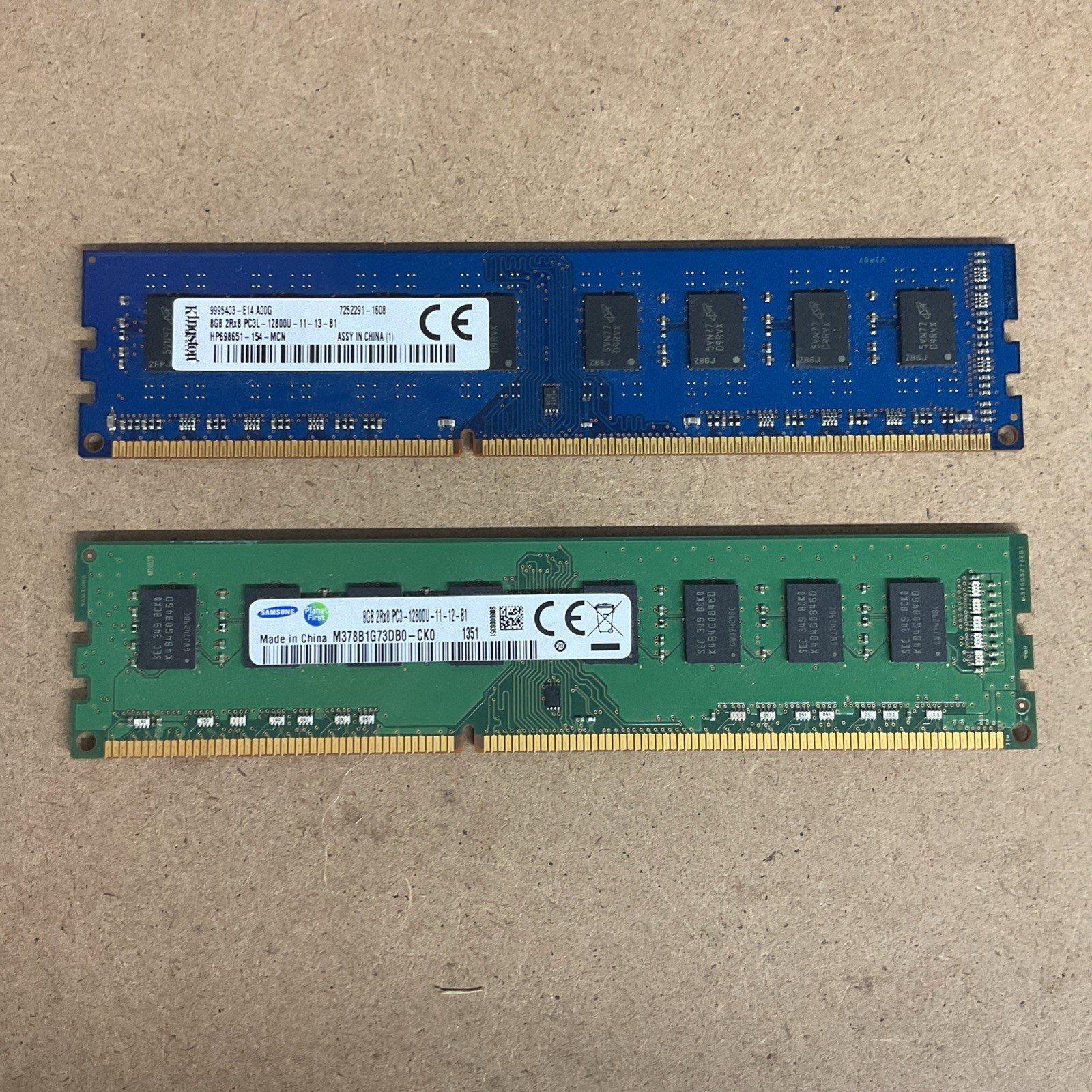 Samsung M378B1G73DB0-CK0 Kingston HP698651-154-MCN Memory RAM 8GB Rx8 12800U