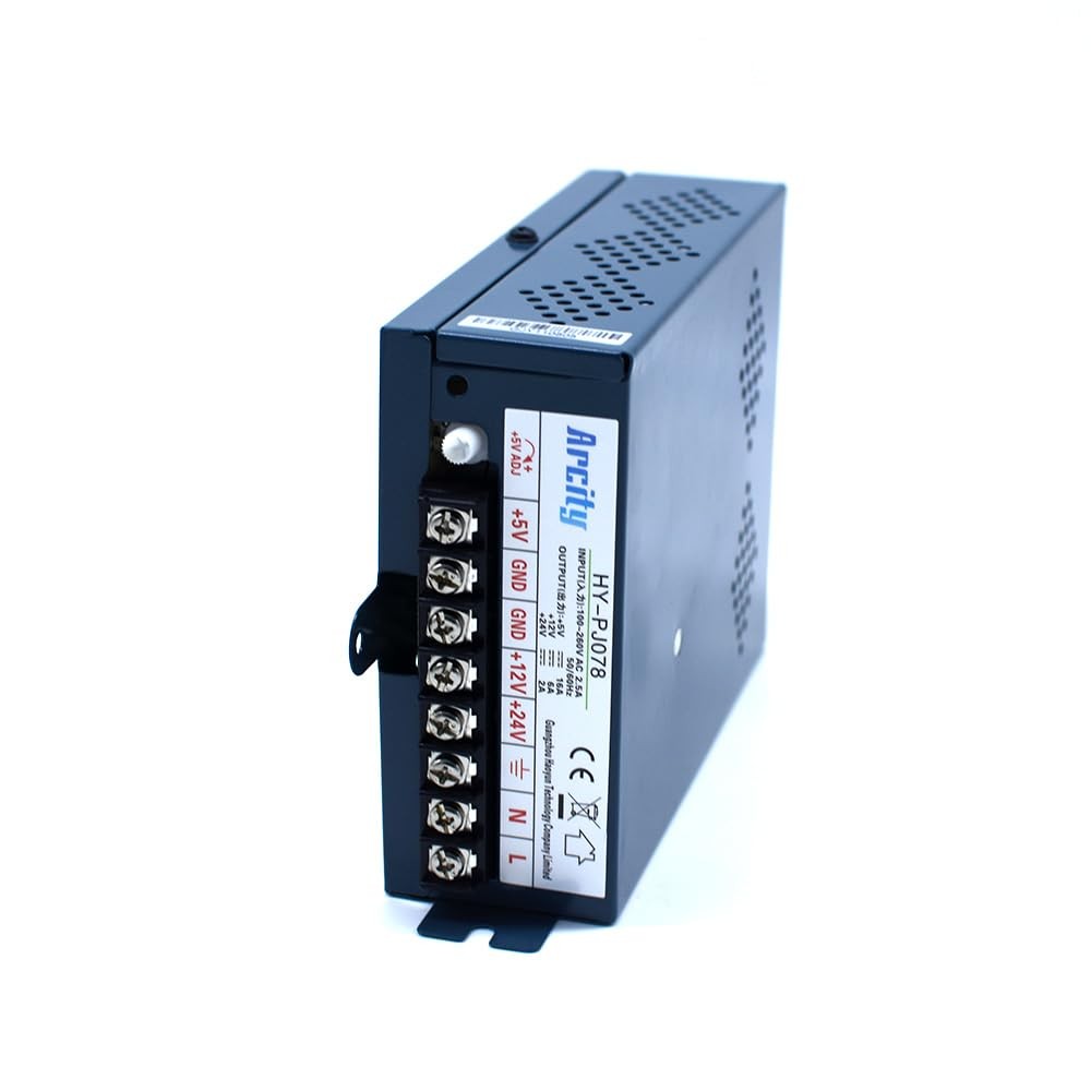 Arcity 5V 12V 24V Output Switching Power Supply Unit Adjustable for Video Mul…