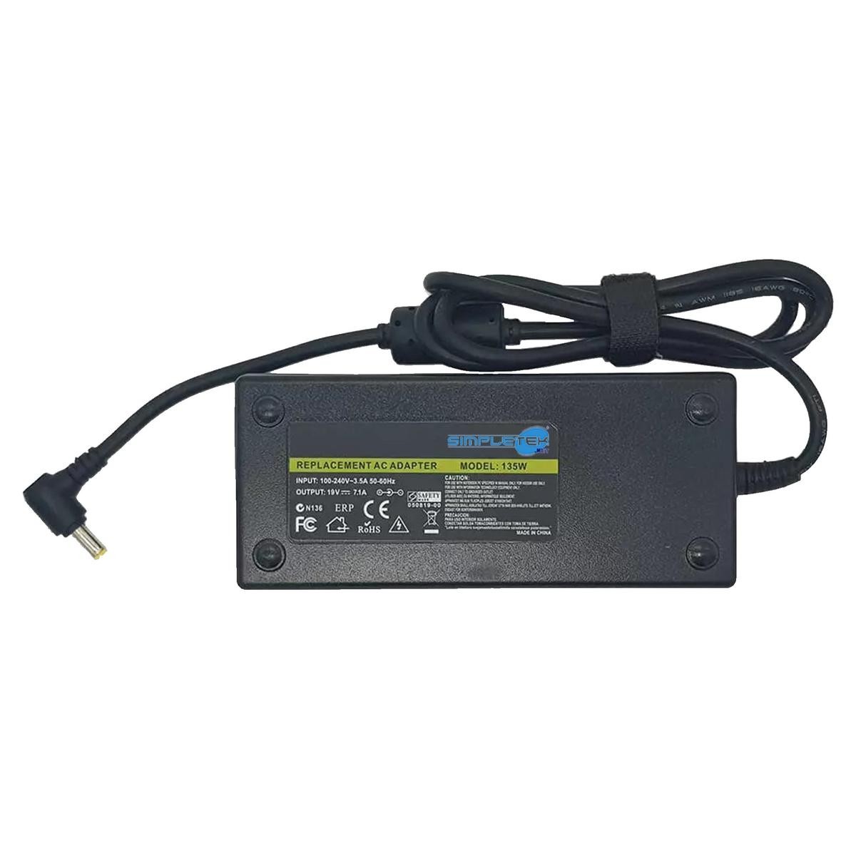 Power Supply 135W 19V 7.1A 5.5Mm X 1.7Mm Compatible With Acer Nitro Pa-1131-16