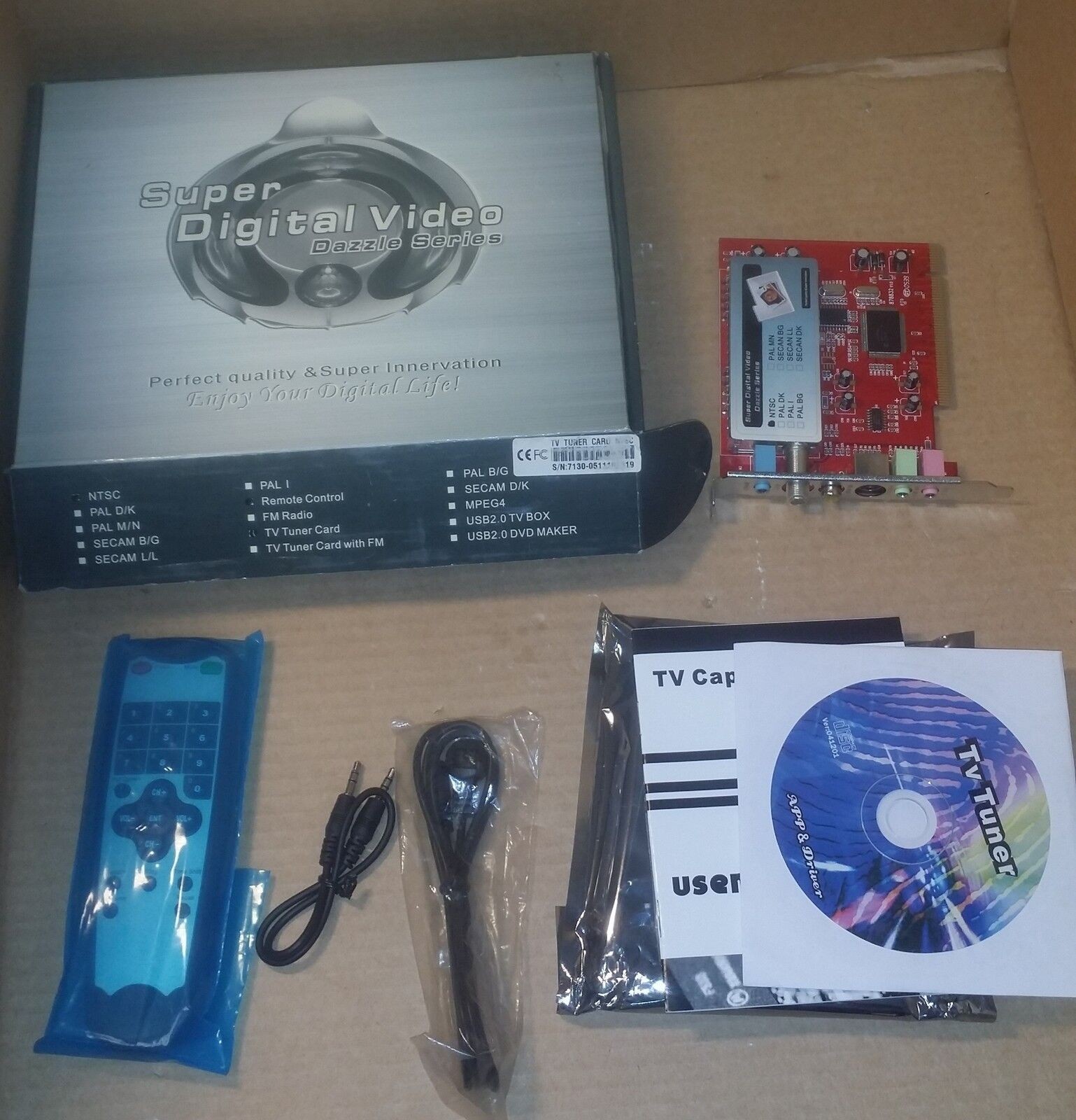 New Super Digital Video Dazzle Series TV Tuner NTSC card with Remote