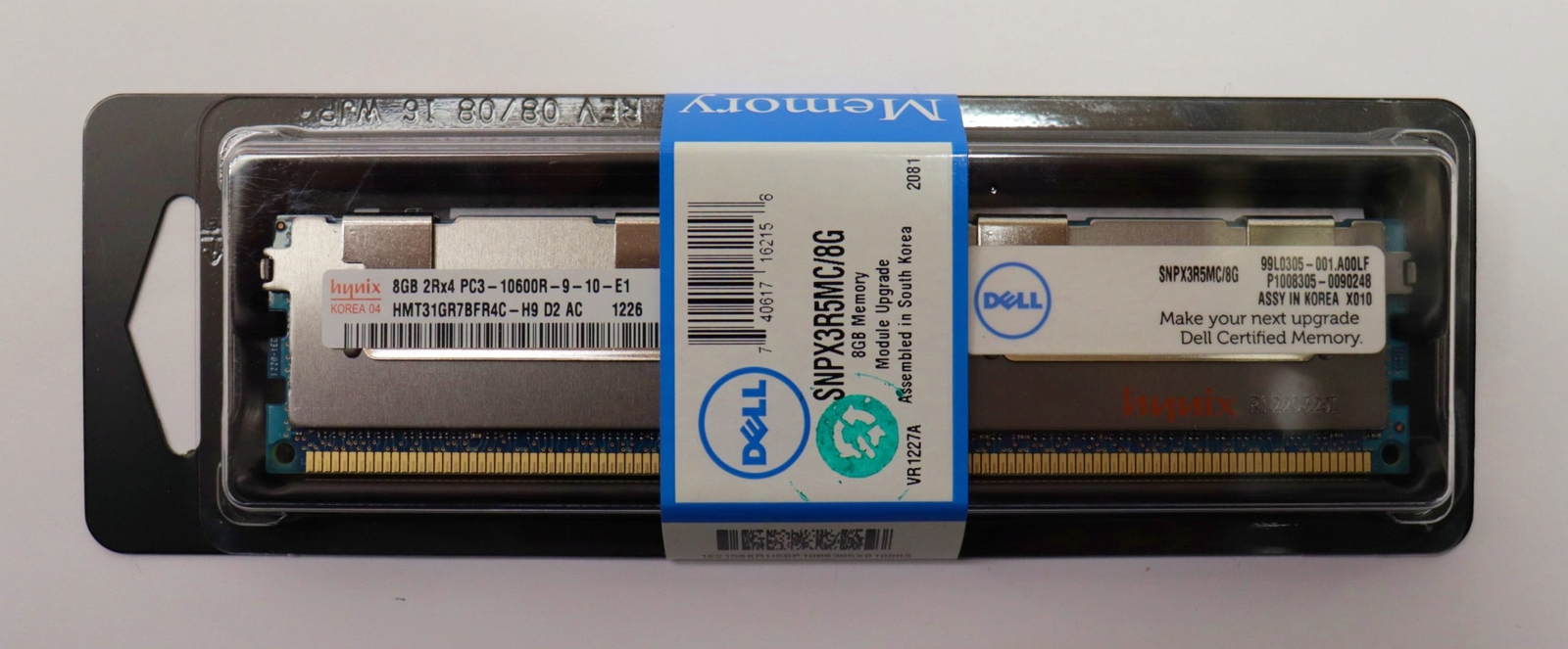 NEW Dell SNPX3R5MC/8G Hynix 8GB PC3-10600R 1333MHz HMT31GR7BFR4C-H9 Server RAM
