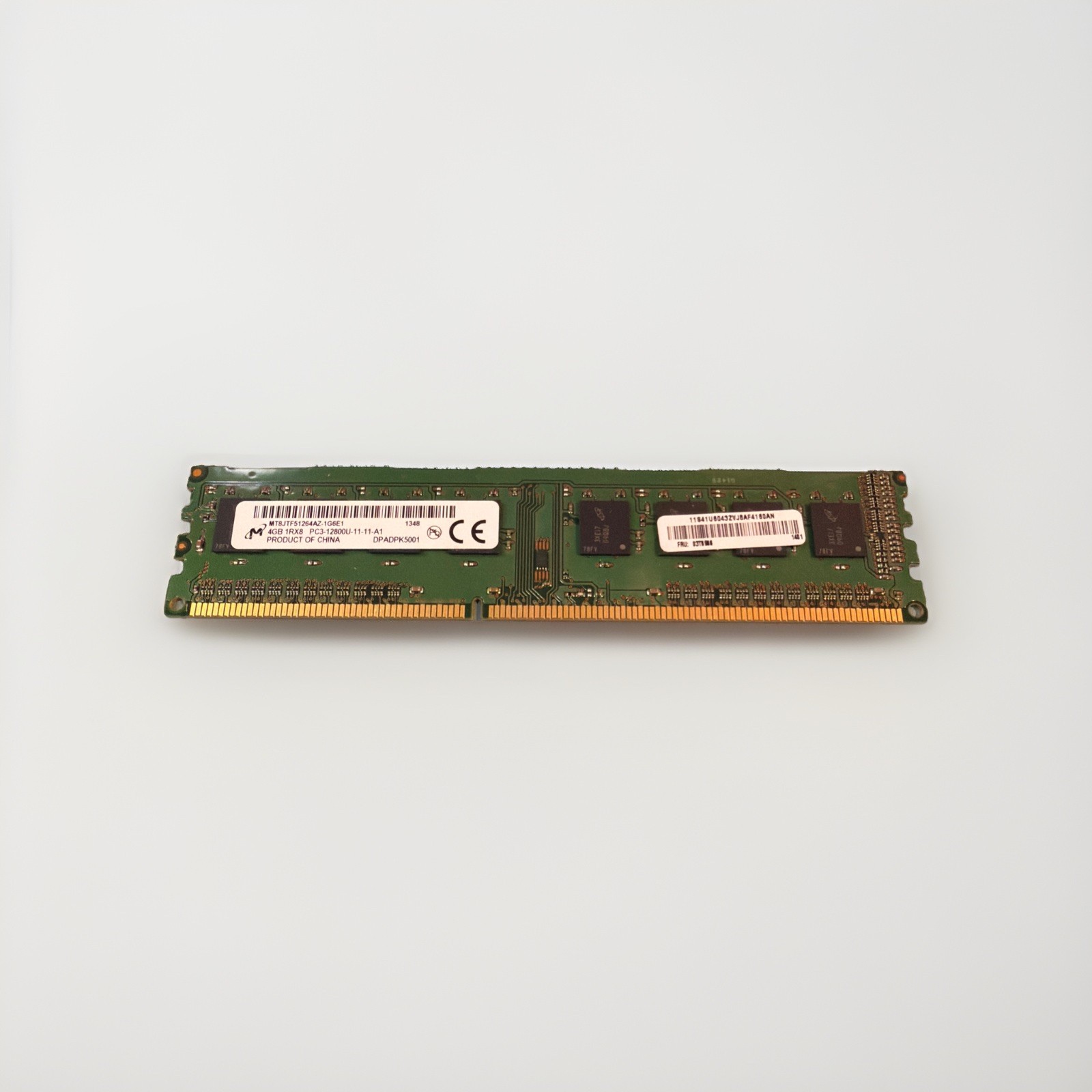 Micron 4GB DDR3 1Rx8 PC3-12800U MT8JTF51264AZ-1G6E1 Desktop RAM Memory LOT OF 3
