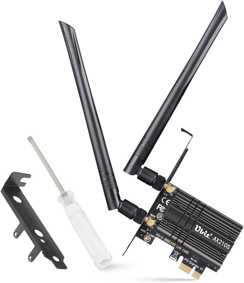 Wifi Card 6E 5400Mbps for Intel (6Ghz&5Ghz&2.4Ghz) Pcie Wifi Card, BT 5.2, Pcie