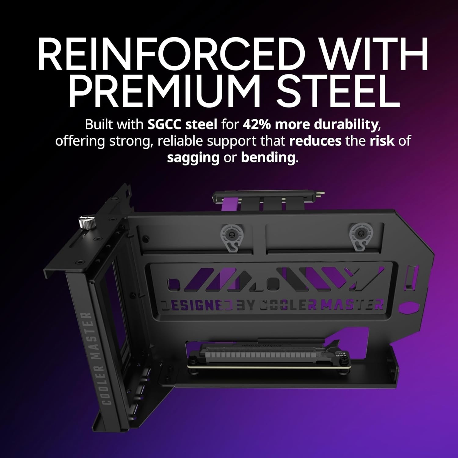 Vertical GPU Holder Kit V3 Black – Riser Cable