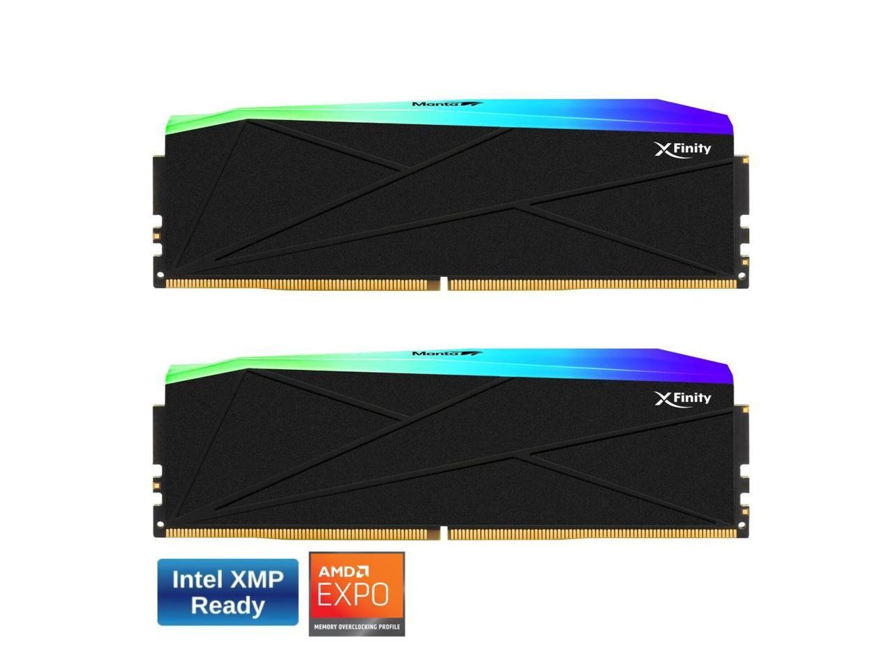 V-COLOR Manta XFinity RGB DDR5 32GB (16GBx2) 6000MHz XMP 3.0 & AMD EXPO CL30 1.3