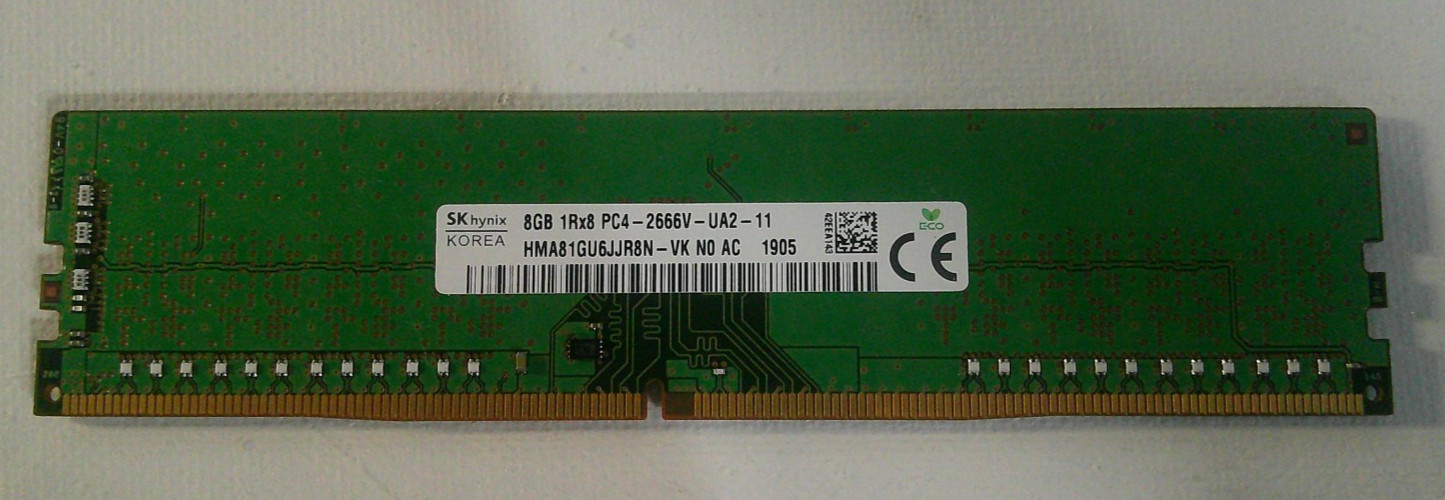 SK Hynix 8GB 1Rx8 PC4-2666V-UA2-11 HMA81GU6JJR8N-VK DIMM RAM