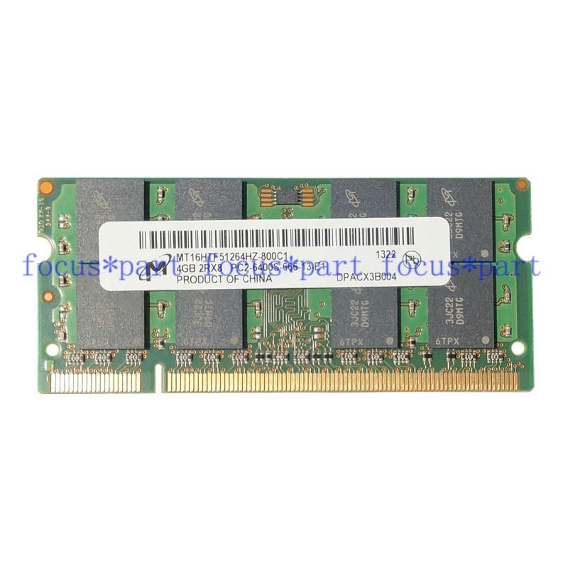 Micron 4 GB/8 GB RAM DDR2 800 MHz SO-Dimm PC2-6400S 200-pin Laptop Memory 4G
