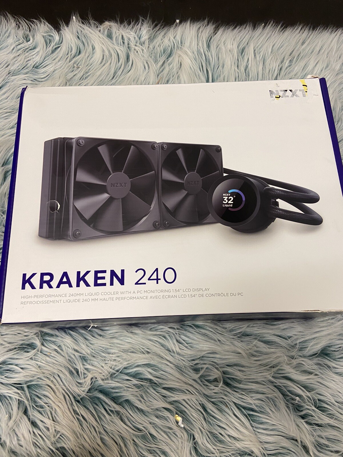 NZXT Kraken 240 2x120mm AiO Liquid CPU Cooler – Matte Black