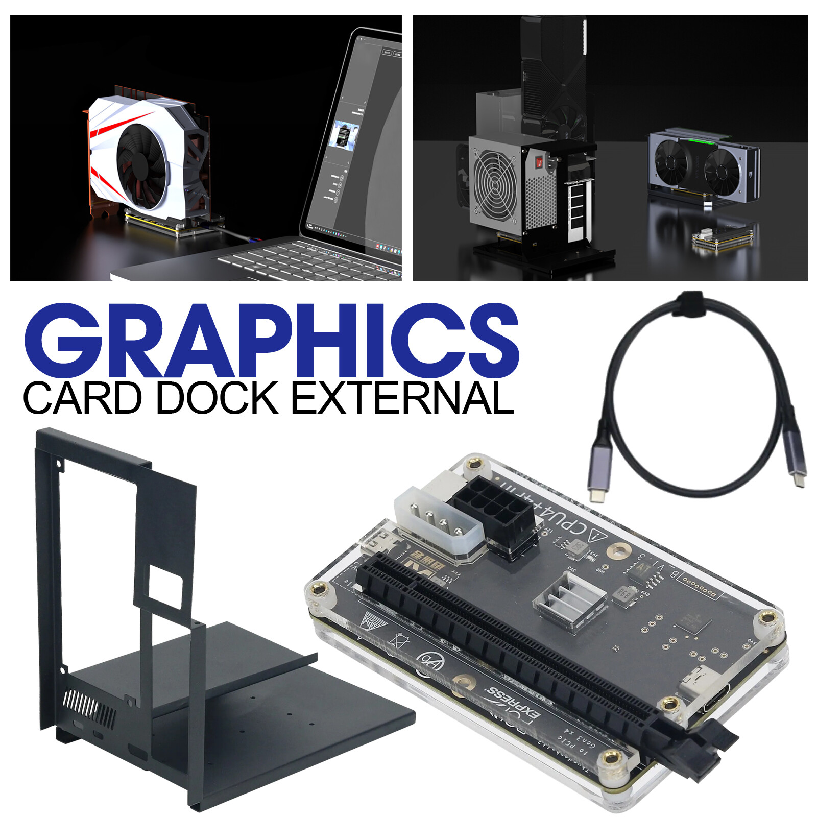 External Graphics Card Dock External GPU Dock + USB4 Cable for Thunderbolt 4/3
