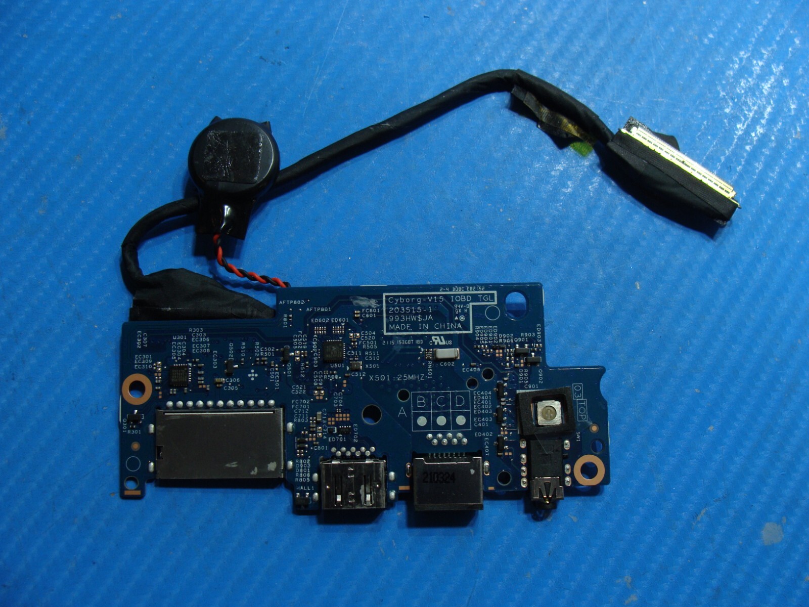 Dell Vostro 15 5510 15.6″ USB Audio SD Card Reader Board w/Cable 6NH0F