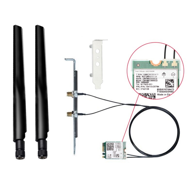 M.2 Wifi 6e Adapter for Intel AX210 mini Desktop Kit Wireless Network wifi Card