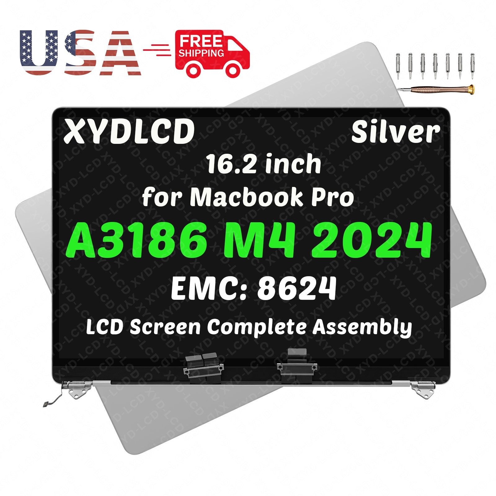 for Macbook Pro A3186 A3403 M4 2024 EMC 8624 EMC 8895 LCD Screen Replacement A++