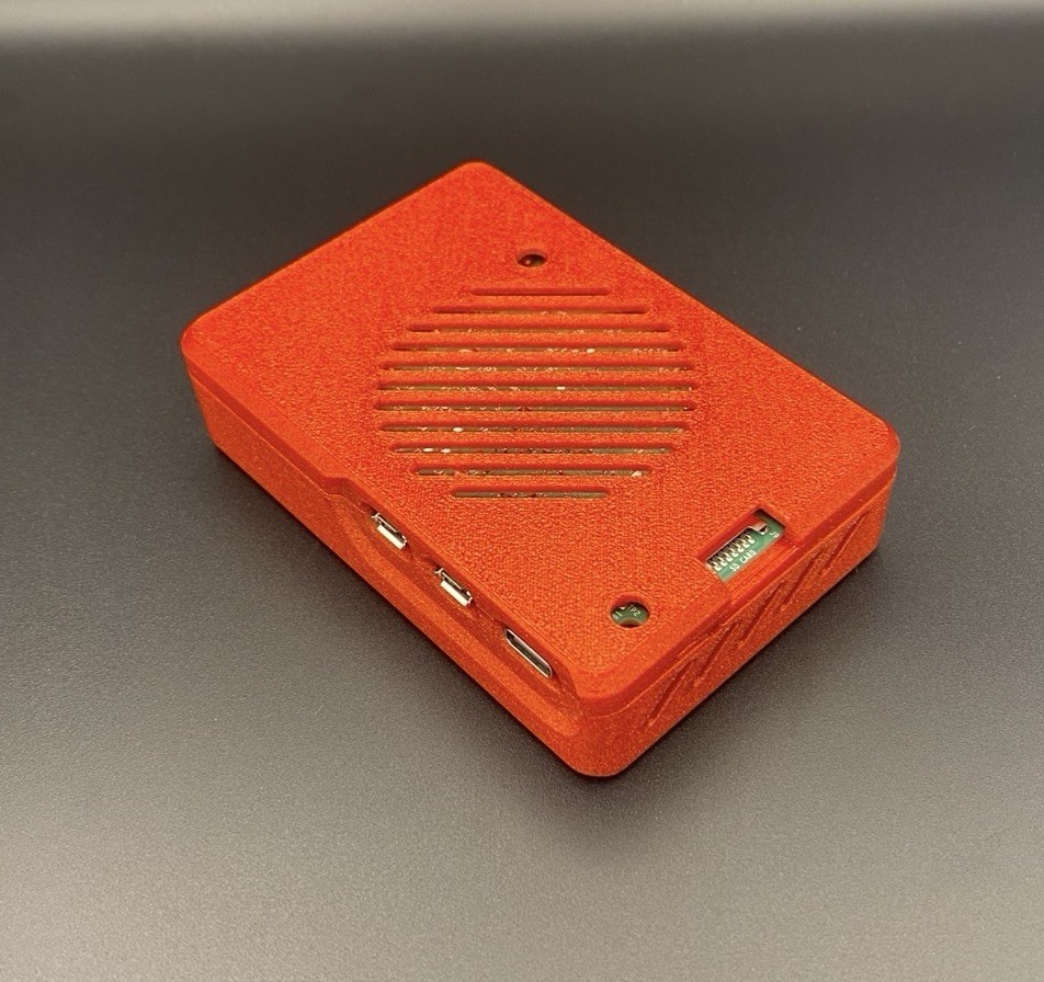 Raspberry Pi 5 Case | Snap Fit | Active Fan Cooler Compatible | Aurora Red PLA