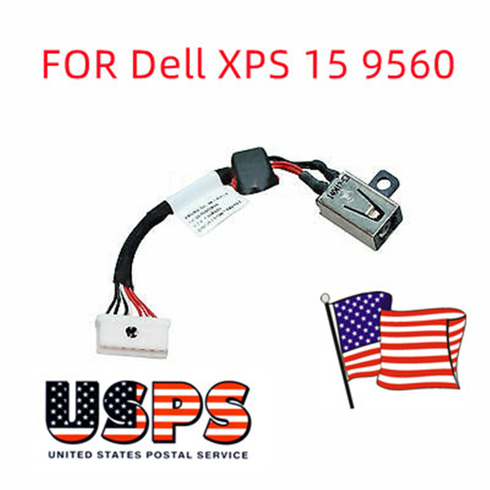 For Dell XPS 15 9550 9560 DC Power Jack Charging Port Harness With Cable