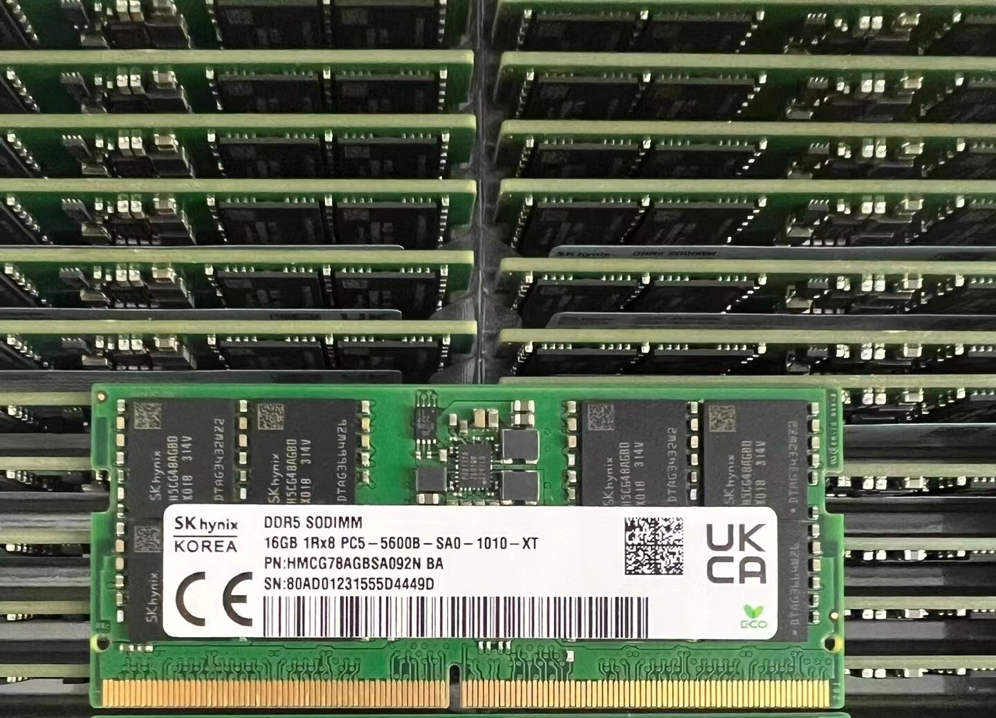 SK hynix 16GB DDR5 5600MHz Laptop RAM 1Rx8 PC5-5600B-SA0 HMCG78AGBSA092N SODIMM