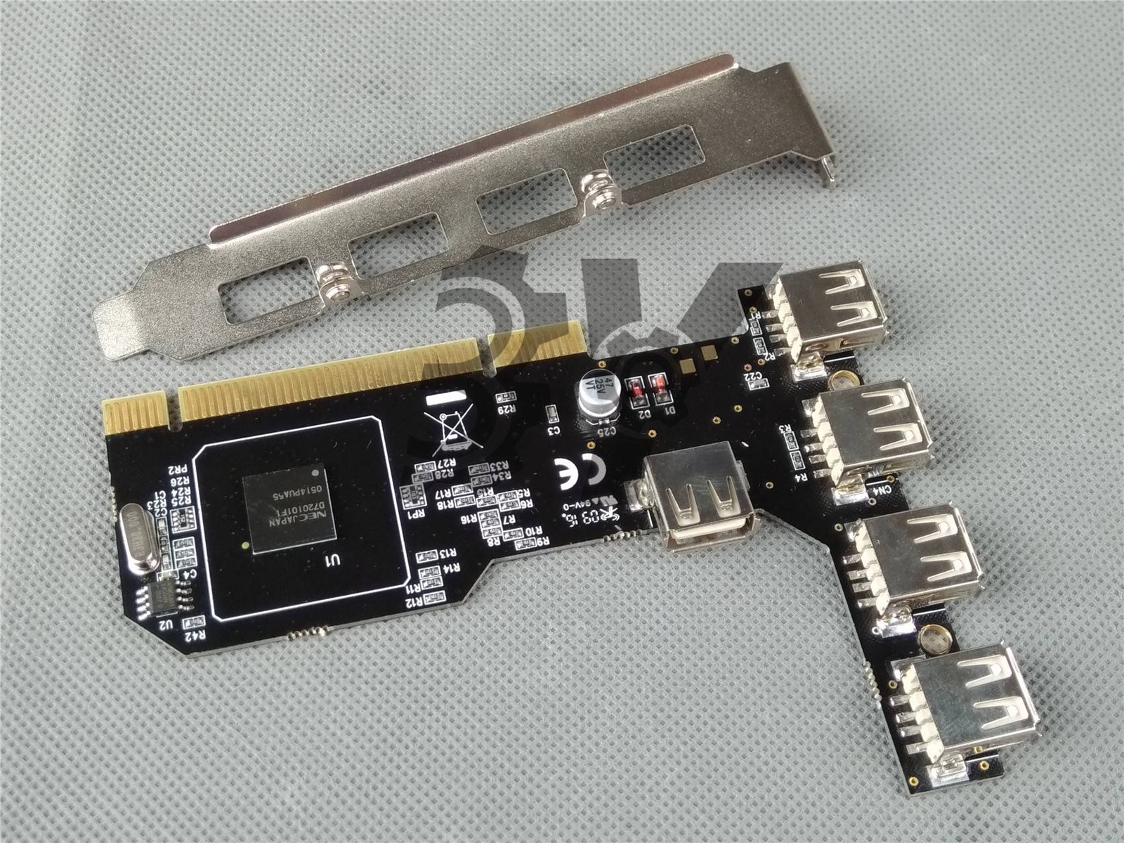 1PC High Speed 480Mbps 5 Port USB 2.0 PCI Hub Card Controller Adaptor Module