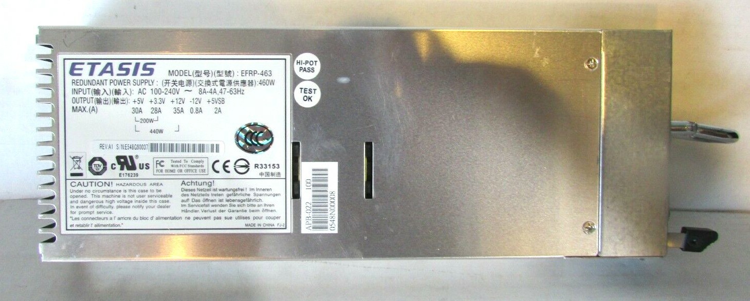 ETASIS Redundant Power Supply model EFRP-463