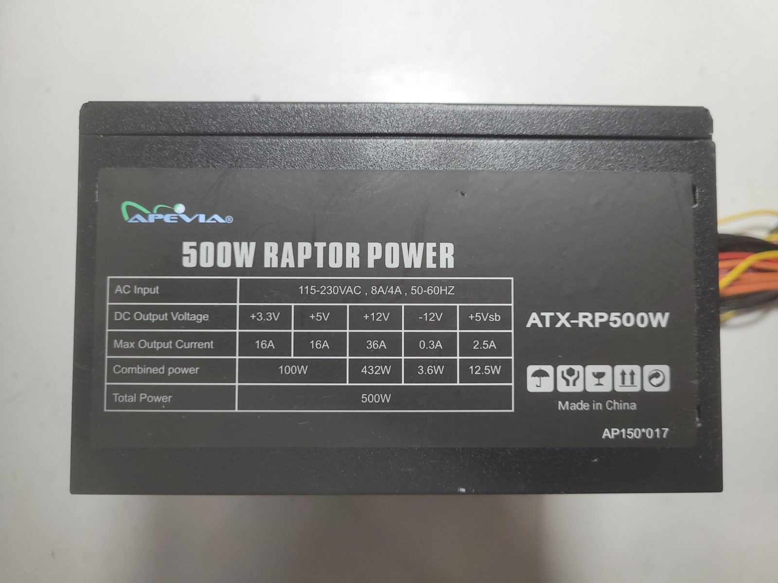 Apevia ATX-RP 500Watt desktop Power Supply #0800