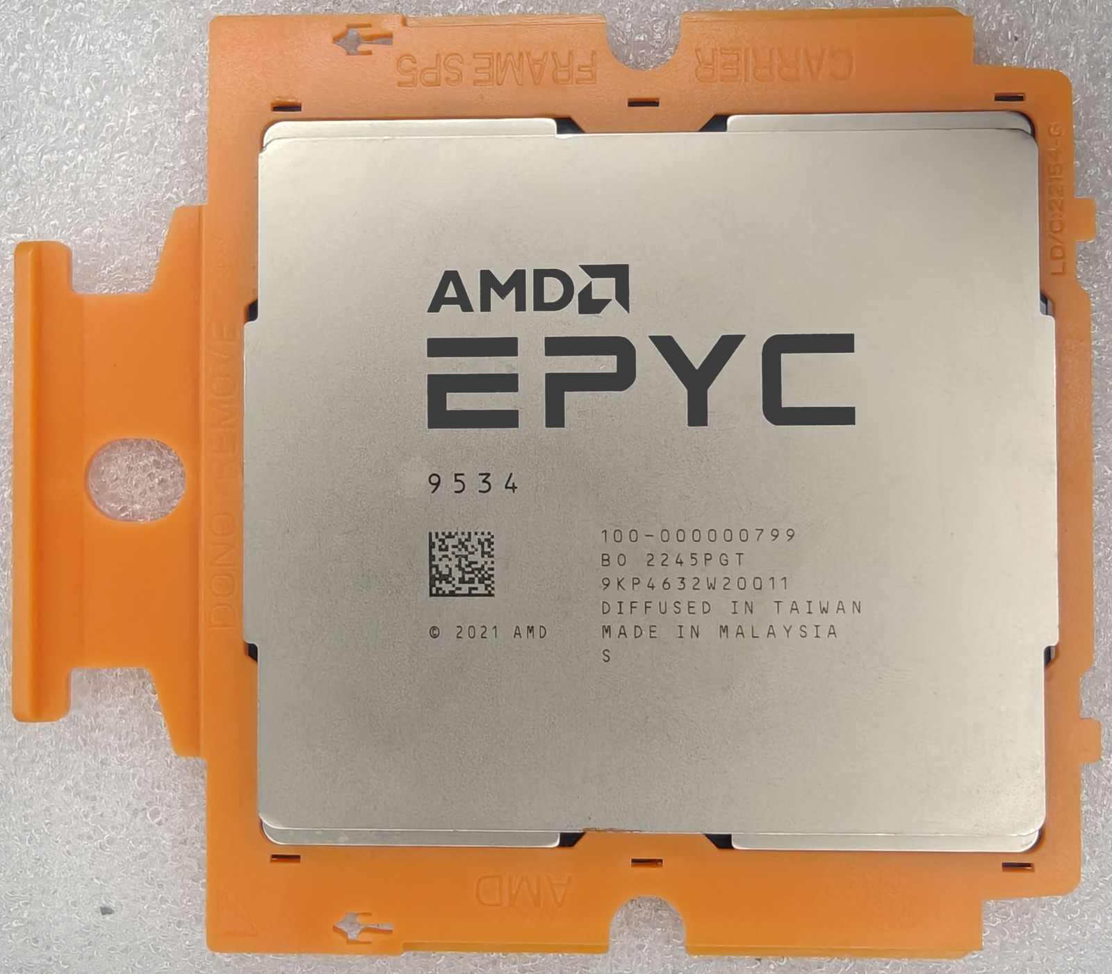 AMD EPYC Genoa 9534 2.45GHz 64 Core 128 Threads SP5 256MB 280W CPU Processor