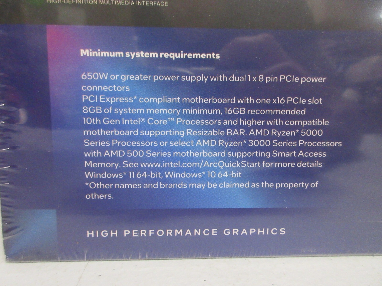 ACER Predator BiFrost Intel Arc A750 Overclocking Graphics Card 8GB GDDR6 NEW!!!