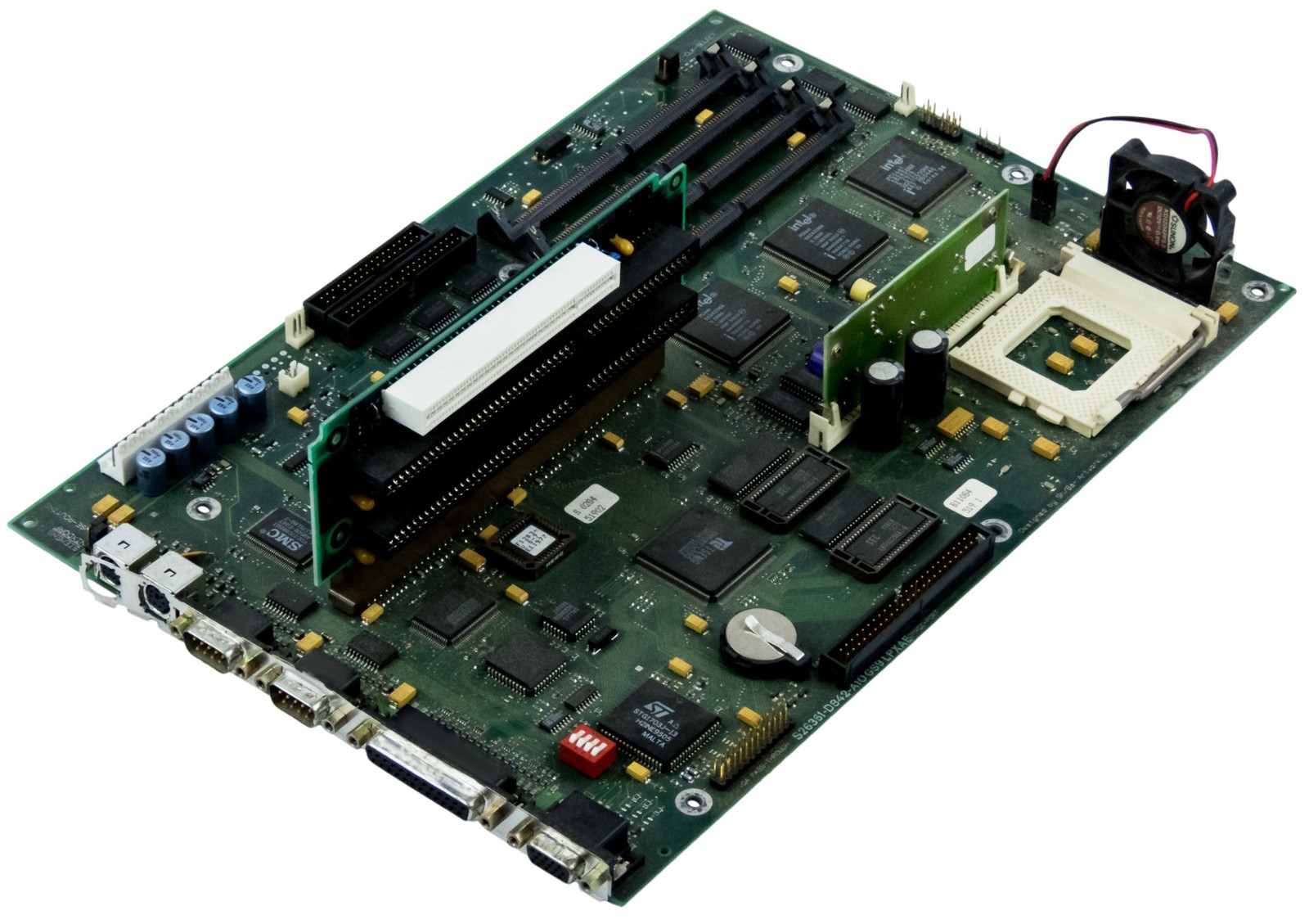 FUJITSU D842-A10 GS9 SOCKET 5 FPM DRAM LPX SYSTEM BOARD with RISER and VRM