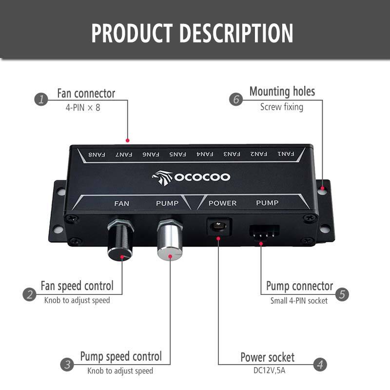 Speed Controller Pump Fan DC12V Computer Radiator Water Cooling System DIY