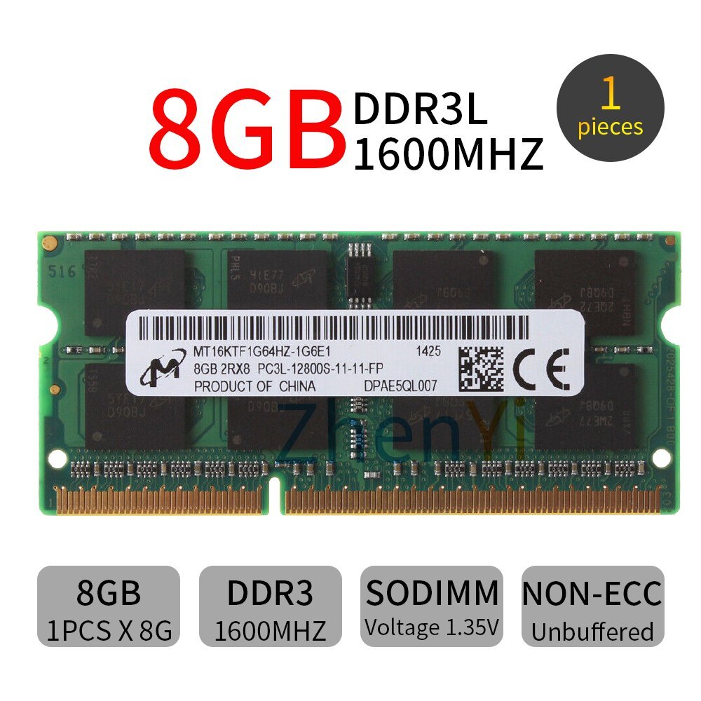 8GB 4GB 2GB DDR3L 1600MHz PC3L-12800S 1.35V 204Pin SO-DIMM Laptop RAM LOT