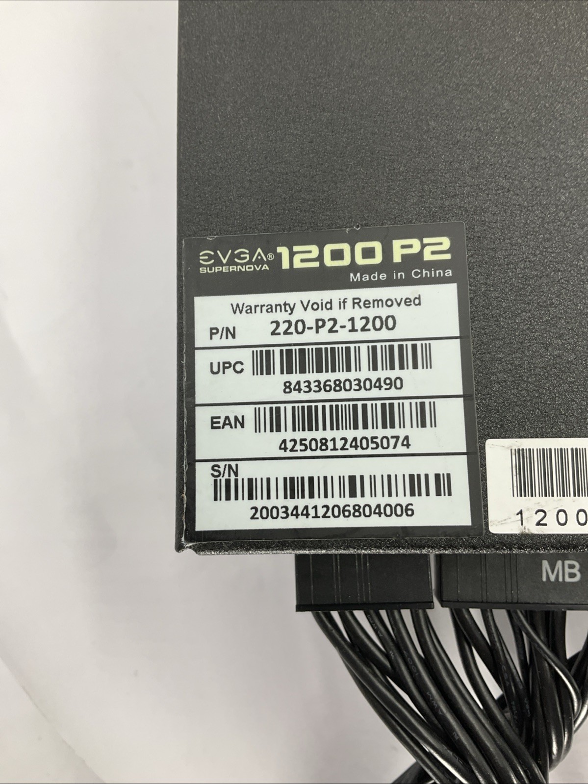 EVGA SuperNova 1200 P2 80 Plus Platinum 1200W Fully Modular Power Supply