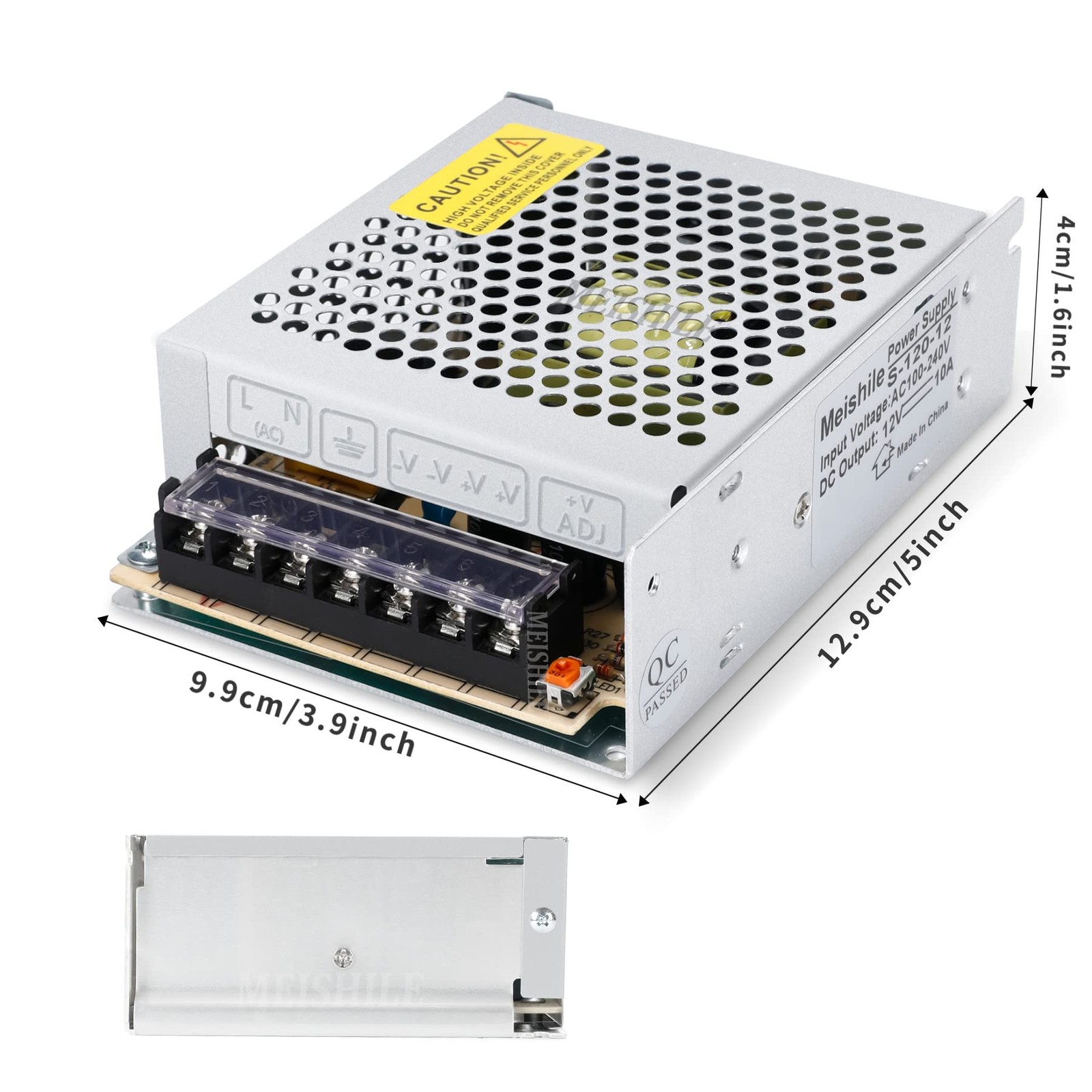 MEISHILE 12V 10A 120W DC Switching Power Supply Adapter 110V AC to DC 12V Indust