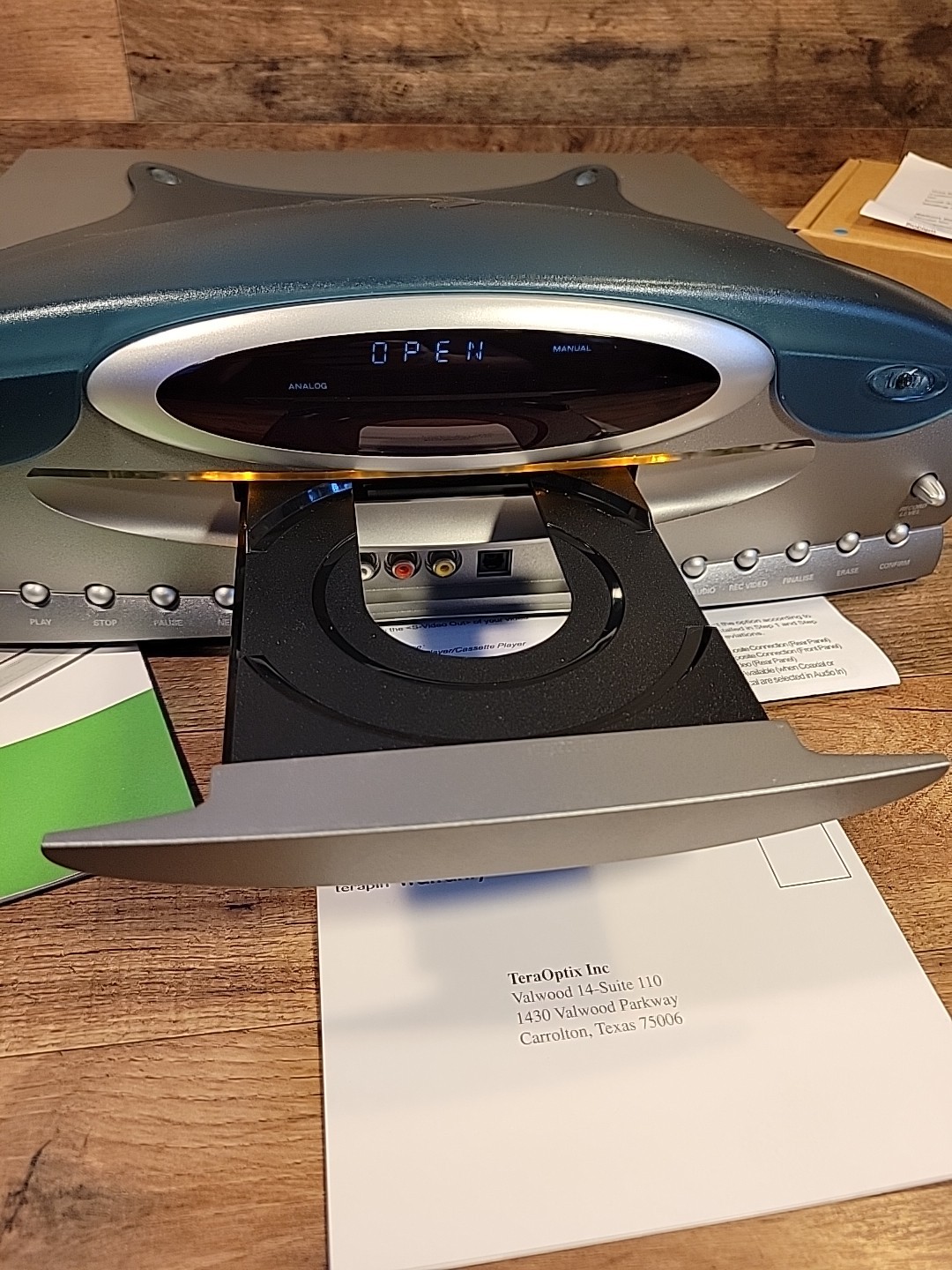 Terapin CD Audio Video Recorder Open Box w/ Accessories. Tested Working. TX-0002