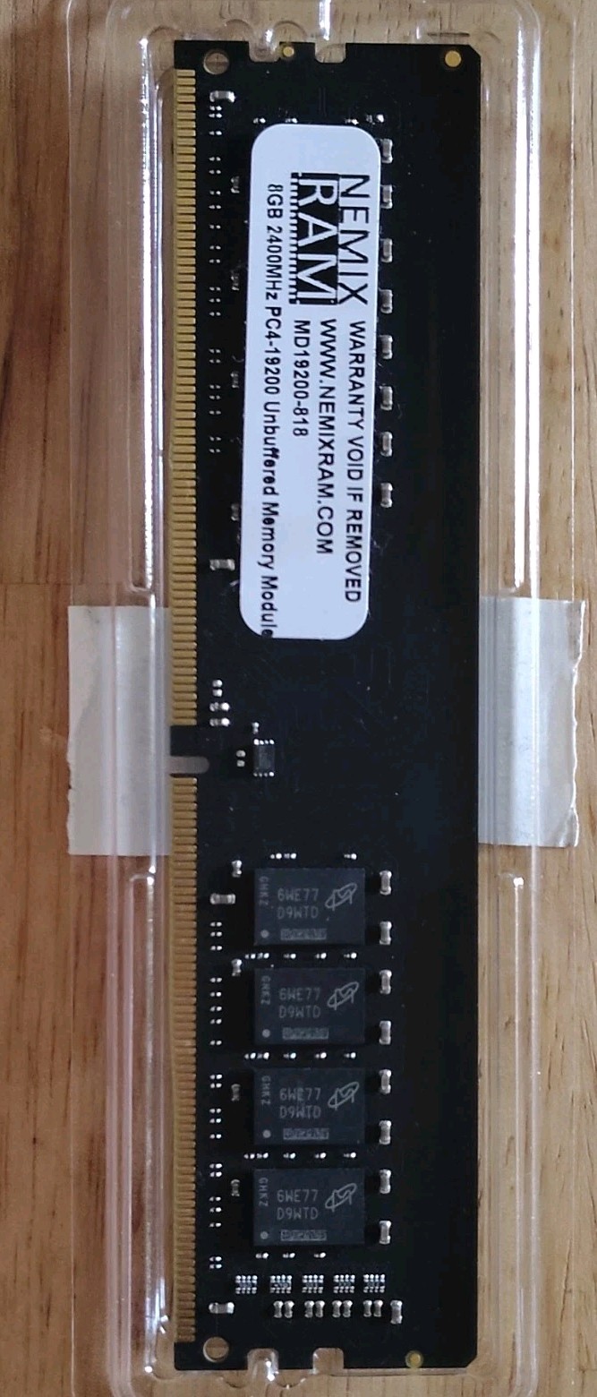 NEMIX RAM 8GB DDR4-2400MHz DIMM Unbuffered PC4-19200 Memory Module