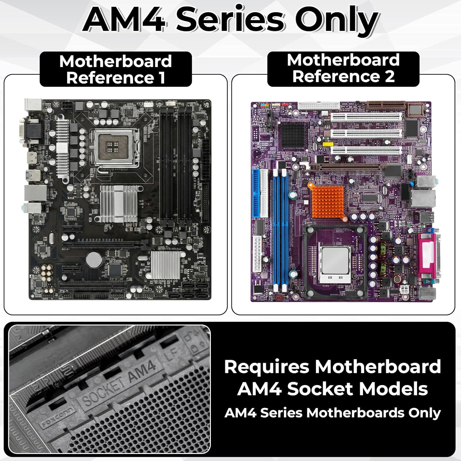 AM4 Backplate AM4 Bracket Backplane Back CPU Heatsink Bracket CPU Fan Cooling…
