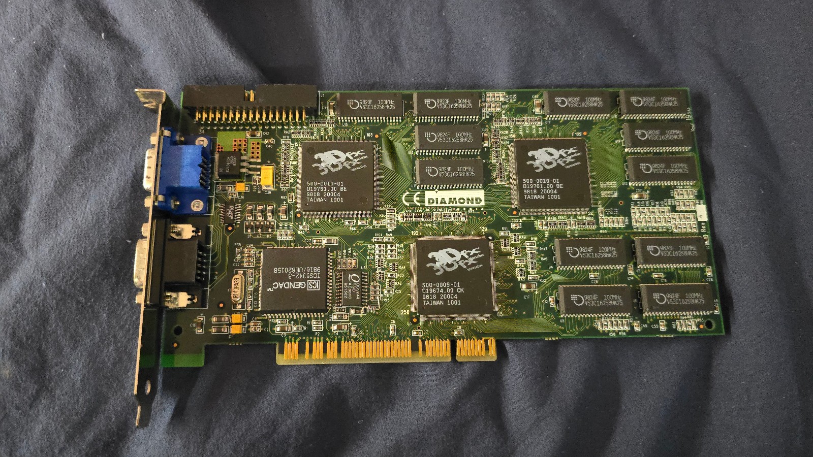 Diamond Monster 3D II 3DFX Voodoo 2 PCI 12MB Vintage Video Card Parts Or Repair