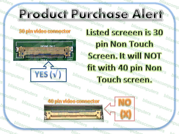 15.6″ 30 Pin Bottom Right eDP NT156WHM-N32 Glossy LED LCD REPLACEMENT Screen