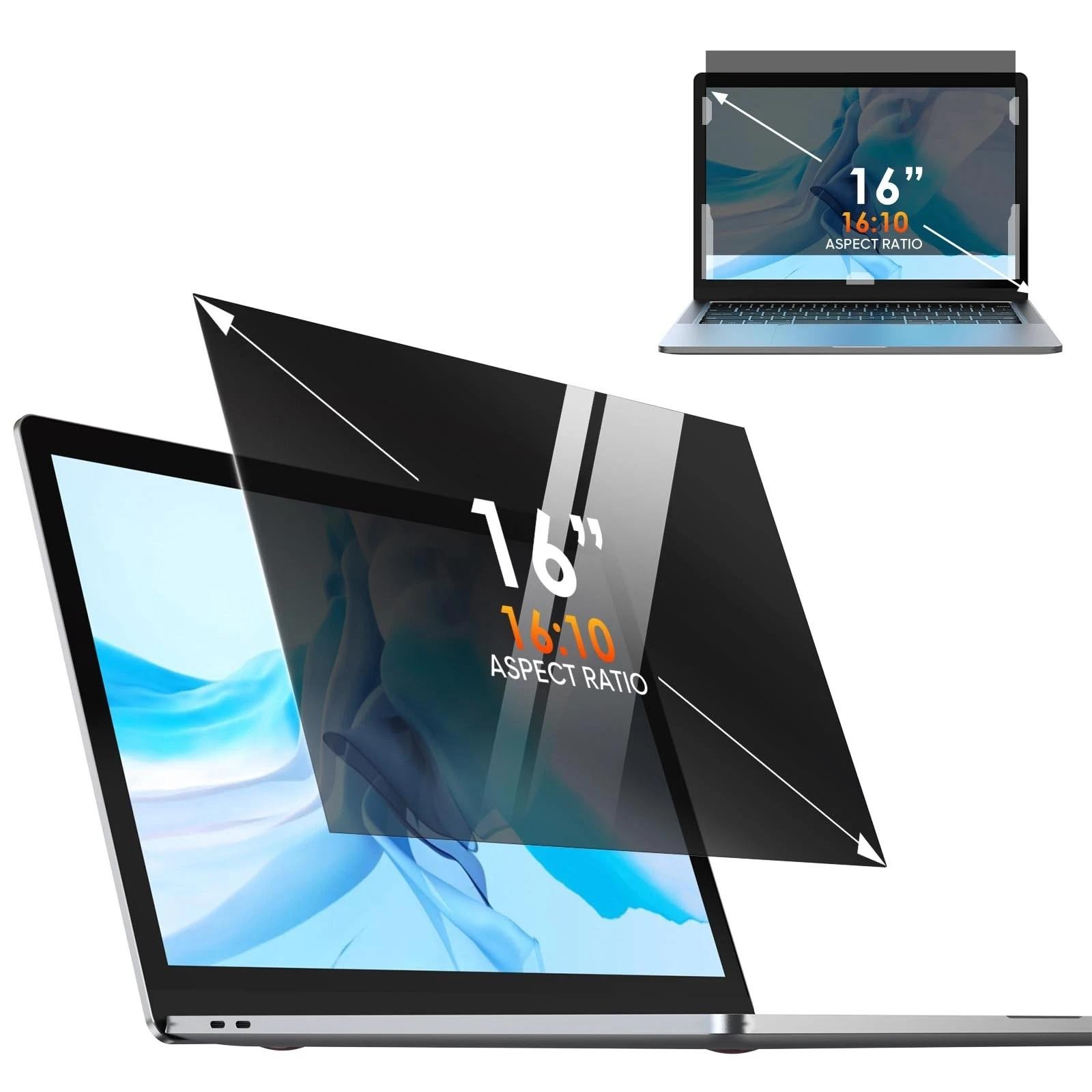 16 Inch Laptop Privacy Screen, Removable 16:10 Aspect Privacy Filter Screen P…