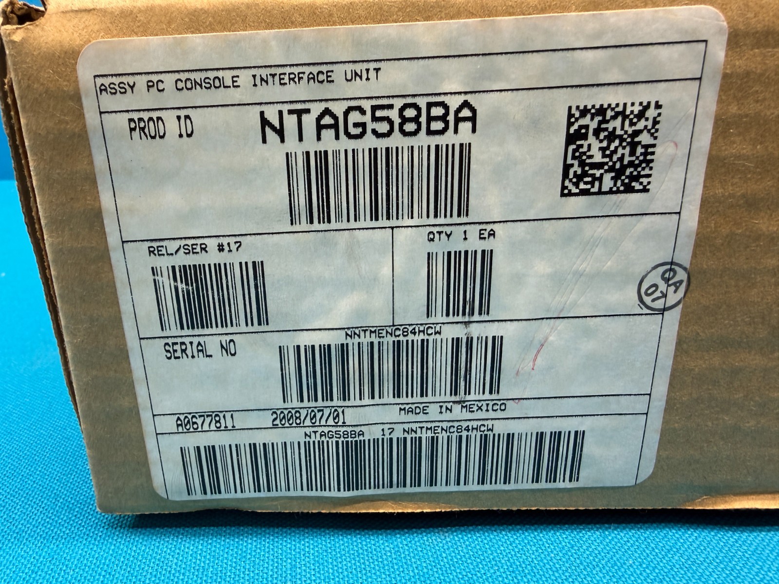Nortel NTAG58BA Network PC Console Interface Unit Assembly