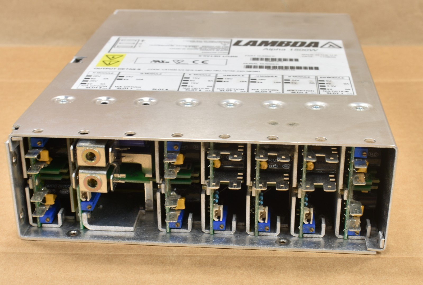 Lambda Alpha 1500W, H00107, 7 Section 5V-28V 5A-24A Multiple Output Power Supply