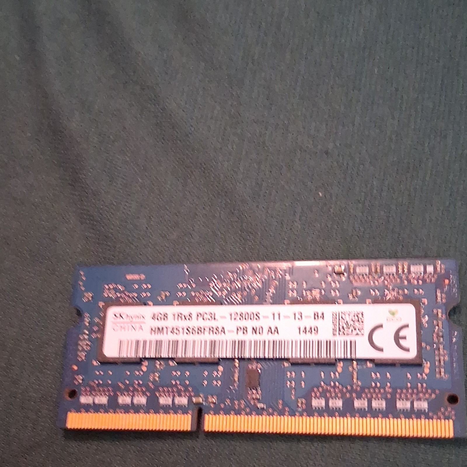 SK hynix 4GB DDR3L-1600 PC3L-12800S 204-Pin SO-DIMM RAM HMT451S6BFR8A-PB