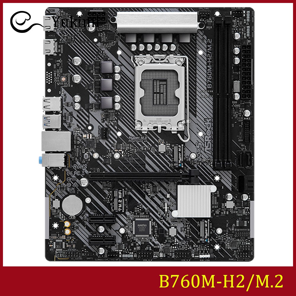 FOR ASROCK B760M-H2/M.2 DDR5*2 LGA1700 128GB HDMI Micro ATX Ｍotherboard Test OK