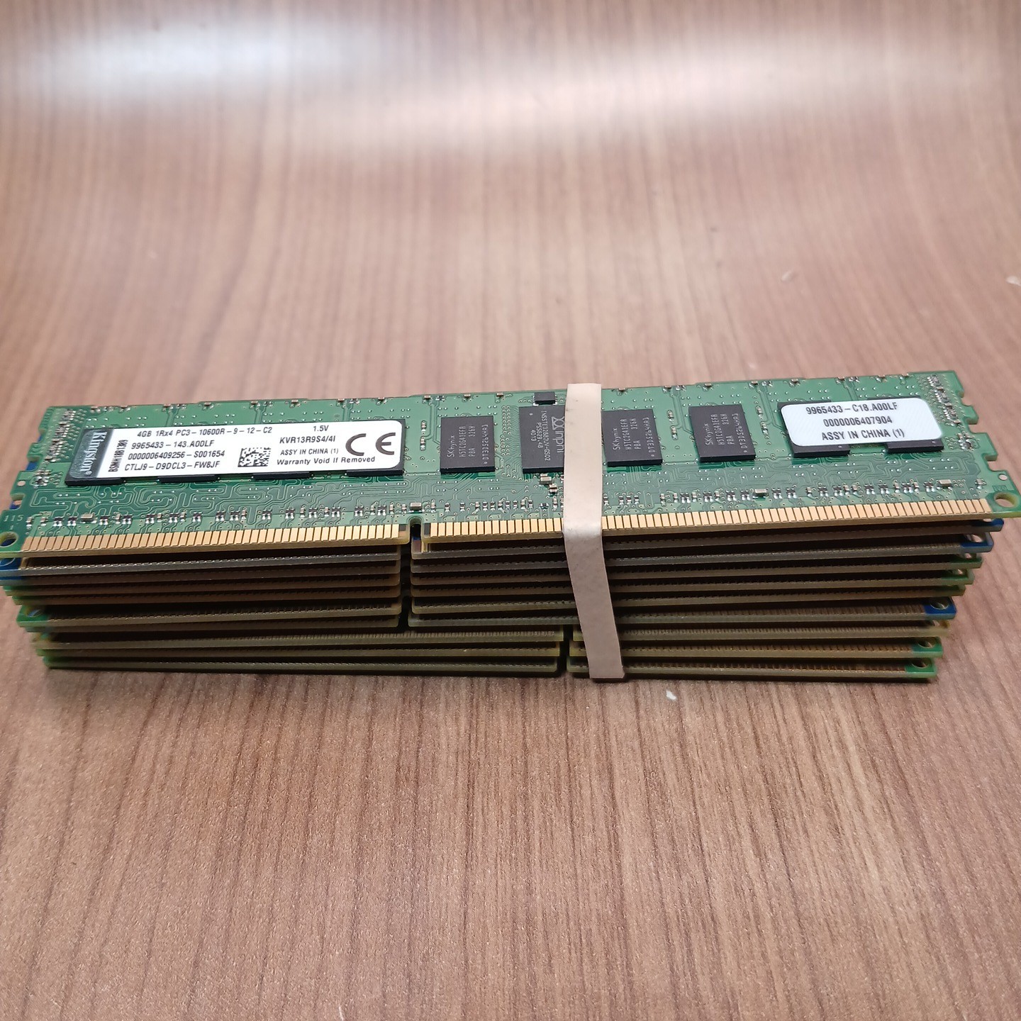 Lot of 10 Mixed Major Brands 4GB PC3 1333Mhz 10600R Desktop Memory RAM