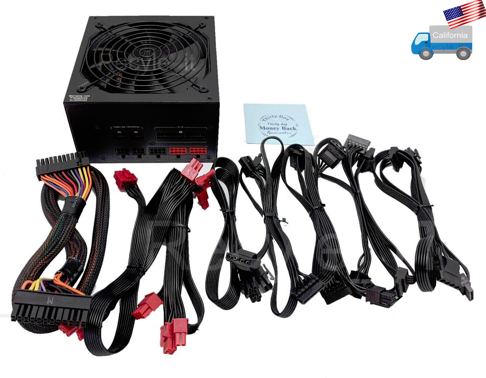 PowerSpec 650W Full Modular 80+ Gold 4x PCIE ATX/EPS 12V Gaming PC Power Supply