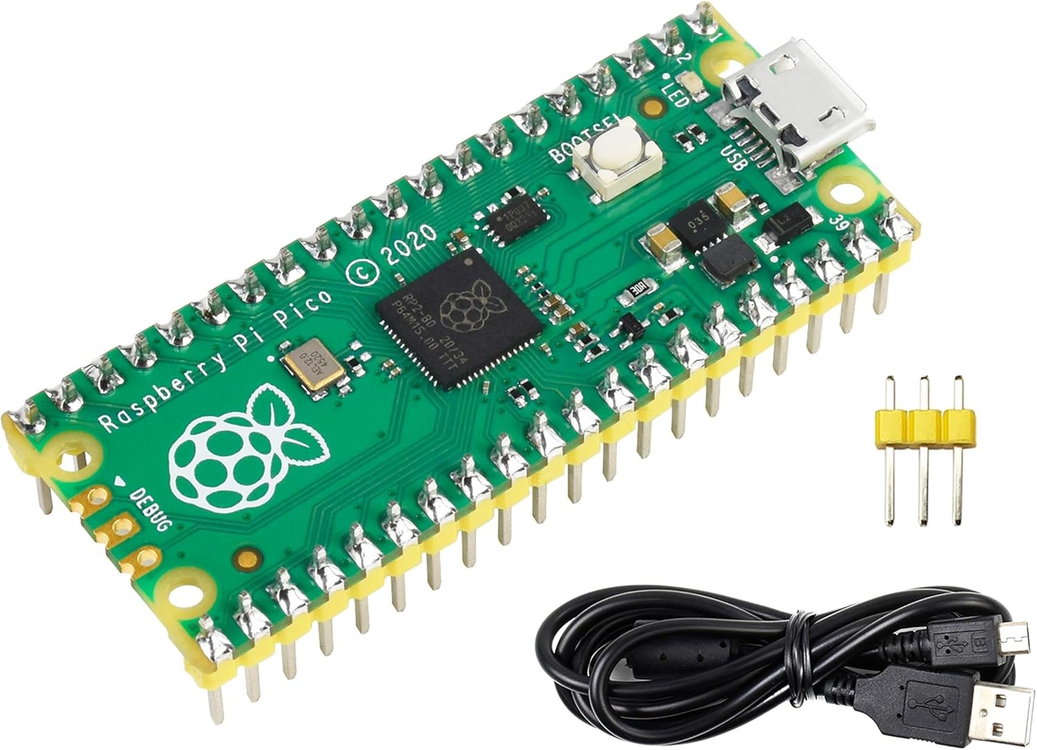 Raspberry Pi Pico Microcontroller Board Pre Soldered Header RP2040 Chip Dual