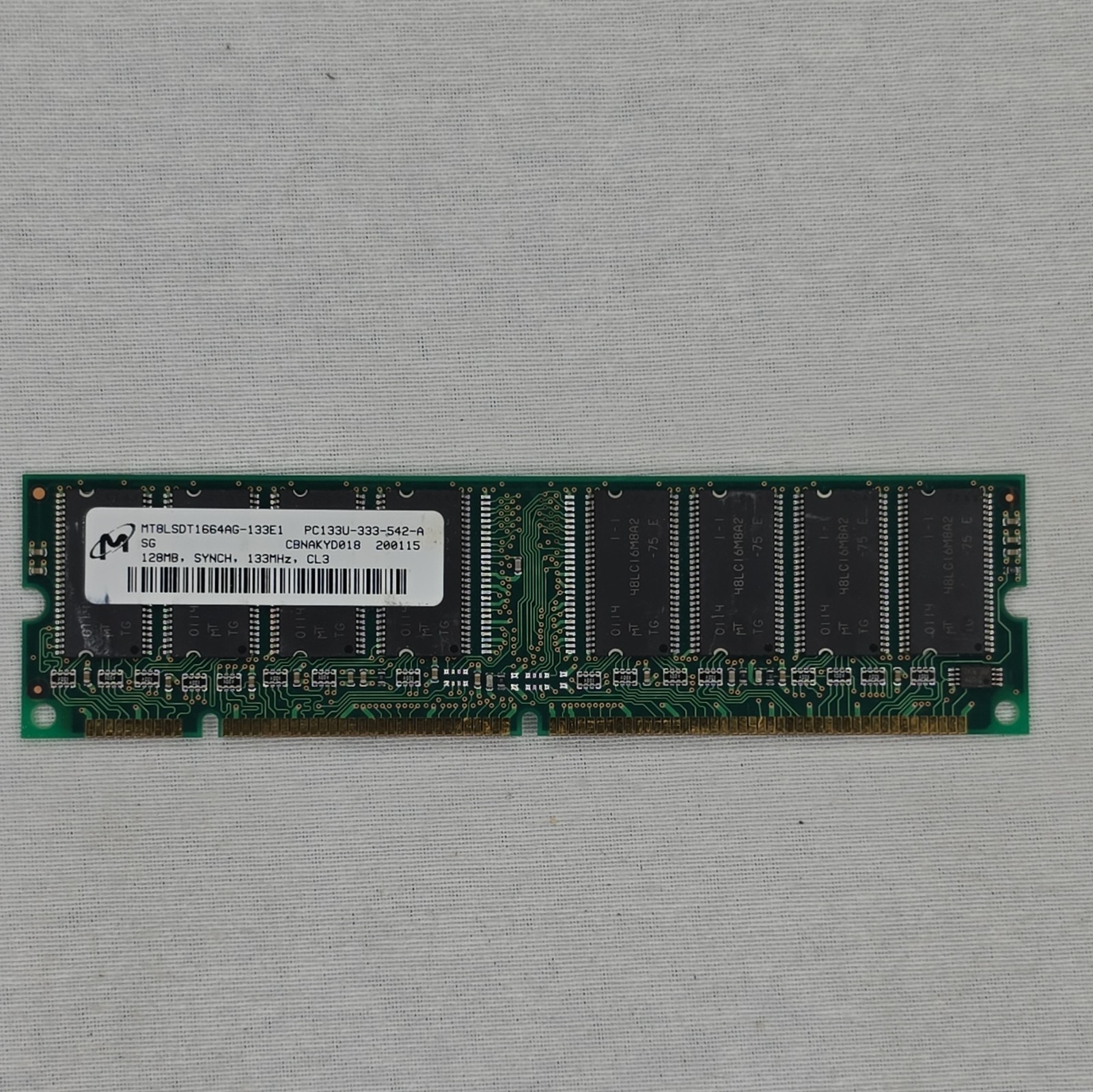 Micron 128MB SDR SDRAM SO-DIMM PC133 144-Pin MT8LSDT1664AG-133E1