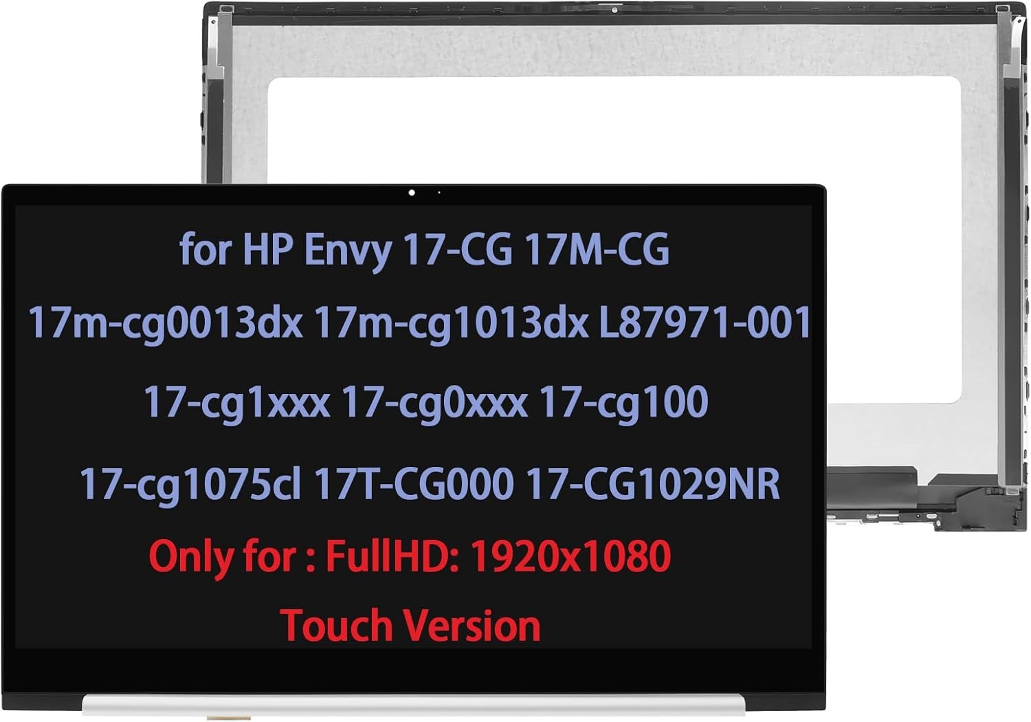 17.3″ for HP Envy 17M-CG0013DX 17-CG1010NR LCD Touch Screen Display Assembly FHD