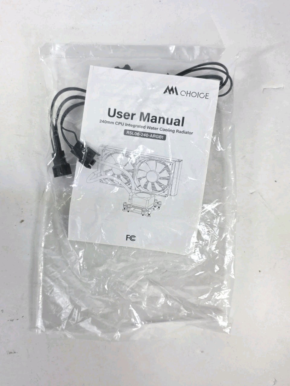 AMCHOICE 240mm CPU Water Cooler ARGB CPU Liquid Cooler RSL06-240-ARGB1